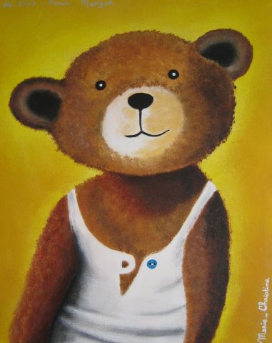 L'artiste Marie-Christine COTTAREL   - ours brun rigolo