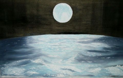 lune - Peinture - kary