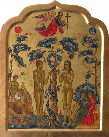 Adam et Eve - Peinture - Francoise Coustaury