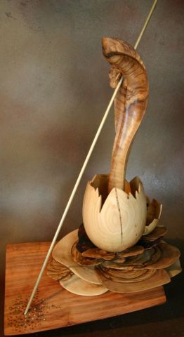Le dragon terrasse par St Georges - Sculpture - le castor