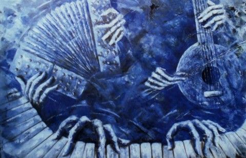 instruments de musique a l'accordeon - Peinture - NEIMA