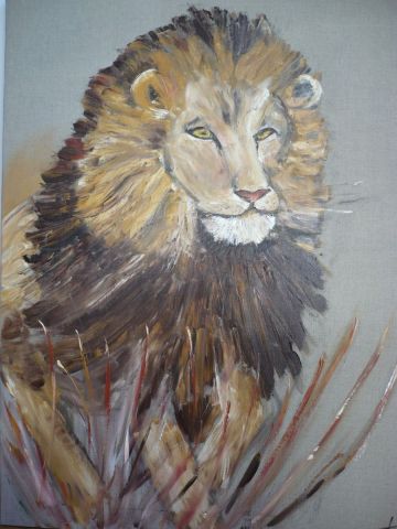 Le Lion   AFRIQUE - Peinture - Olivia