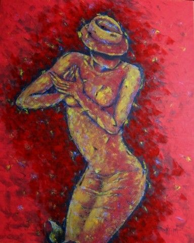 danseuse de flamenco au chapeau - Peinture - NEIMA