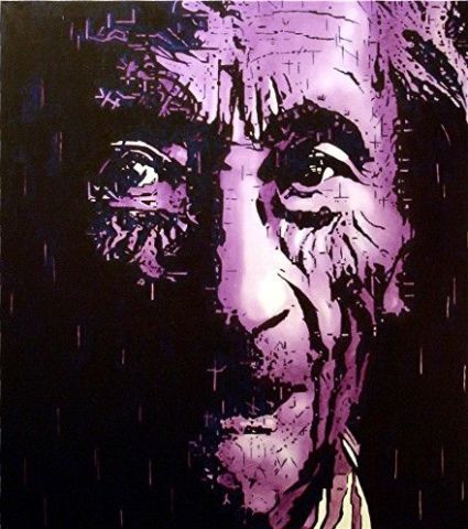 L'artiste debailly - portrait violet