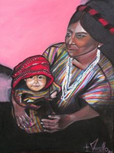Voir le détail de cette oeuvre: la peruvienne et l'enfant