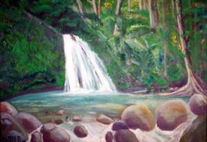 Peinture de ARTOLA: La cascade aux ecrevisses