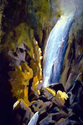 cascade - Peinture - michel martin