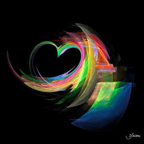 Rainbowheart - Art numerique - Yorizen