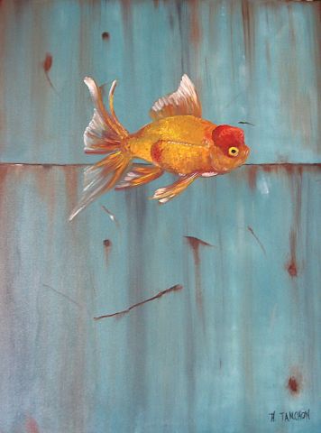 poisson rouge - Peinture - atanchon
