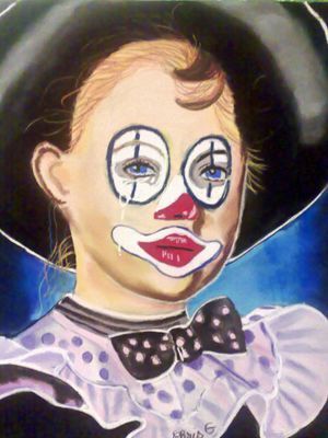 clown pleureur - Peinture - chrispastel