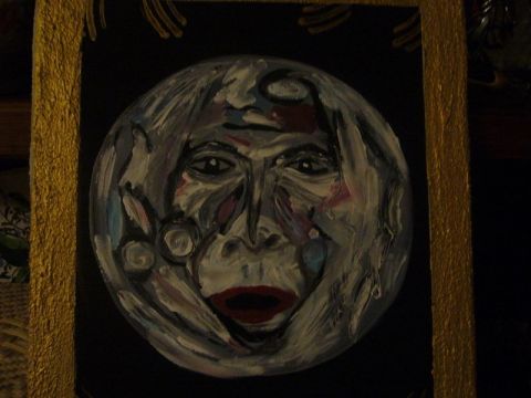 lune surprise - Peinture - zwolski brigitte