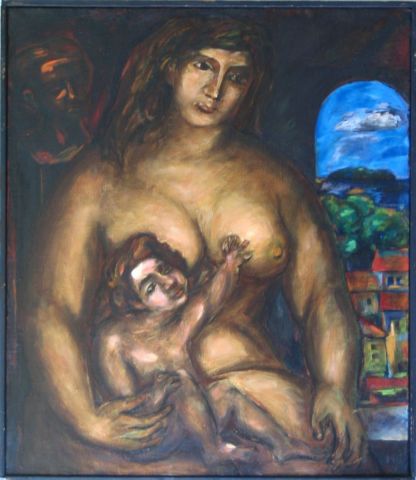 L'artiste valery mishchenko - femme avec enfant