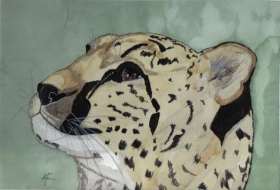 Le guepard - Peinture - silou