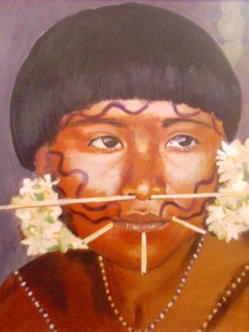 indien d'Amazonie - Peinture - wonder