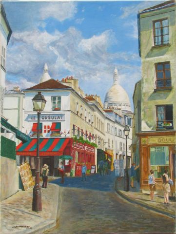 L'artiste Jean-Louis BARTHELEMY - Montmartre rue Norvins
