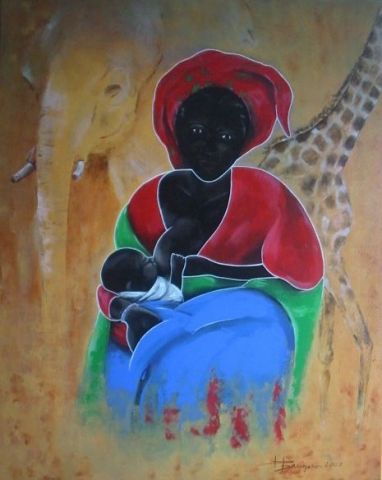 inspiration africaine - Peinture - Bernard BRUGERON
