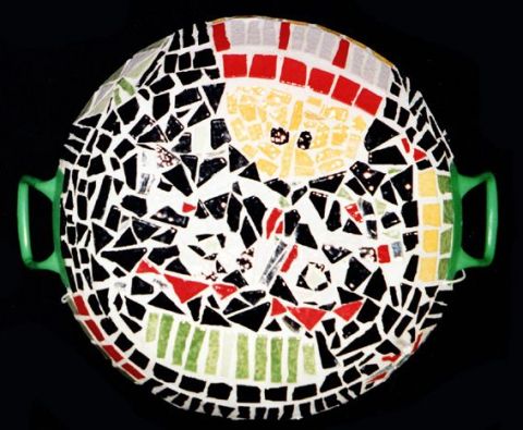 Bonhomme plat - Mosaique - lunart