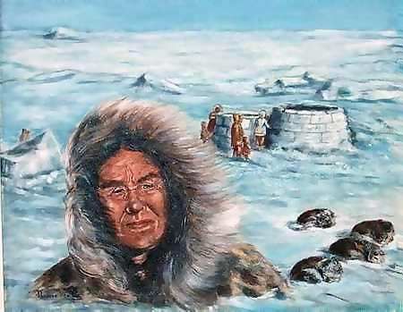 L'artiste Therese Preville - Campement Inuit