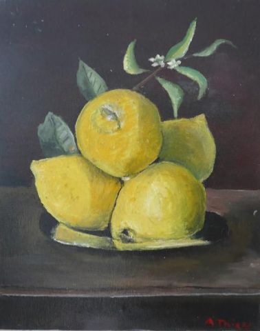 Citrons de Menton - Peinture - Andre