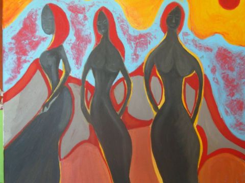 femmes noires - Peinture - amelie