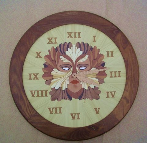 Horloge Feuillou - Artisanat - Marqueterie du Plat Pays
