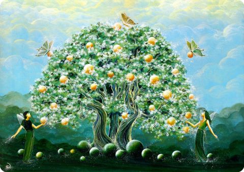 Le jardin d'�den - Peinture - CATHERINE LESECQ