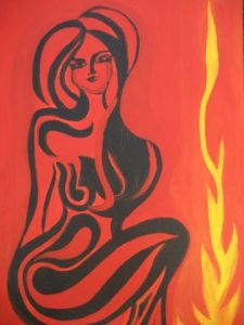 Voir le détail de cette oeuvre: La Femme et  le FeuThe Woman and Fire