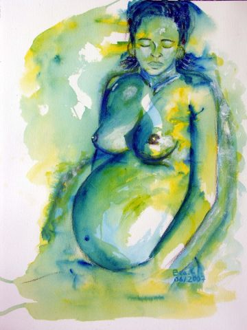 La femme enceinte n 2 - Peinture - Beatrice CASSAR