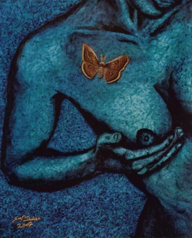 L'artiste JOEL DIDIER - NIGHT BUTTERFLY AND BLUE LADY