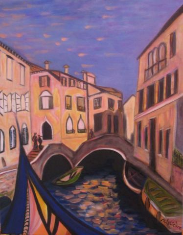 Soupir à Venise - Peinture - Nicole Lelievre