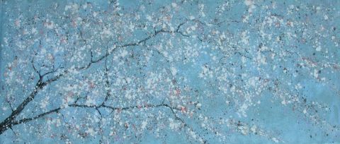 cerisier en fleur - Peinture - Bexon Nicolas