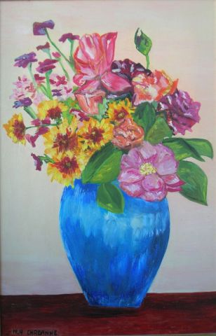 Le vase bleu - Peinture - MA CHABANNE