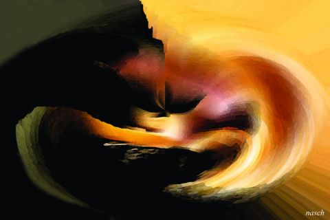 tranche orange - Art numerique - nasch