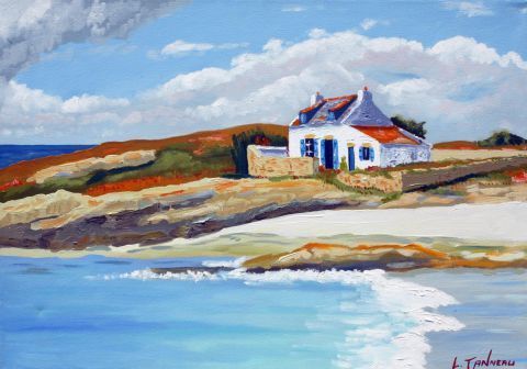 un coin de la presqu'ile de quiberon - Peinture - lucien tanneau