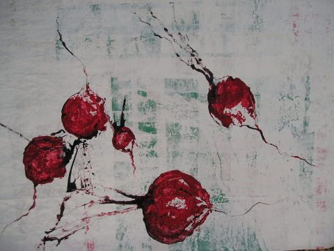 radis rouge - Peinture - Mireille Barrelle