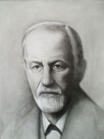 Portrait de Freud - Peinture - Bruno Villette