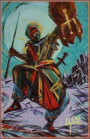 L'artiste lazhar - Dance du guerrier