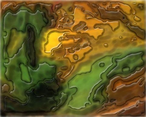 Le lac jaune - Art numerique - DAL