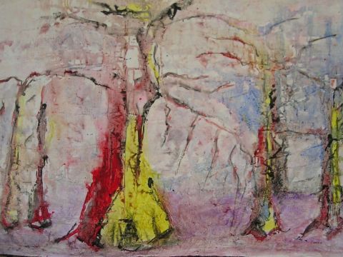 L'artiste Mireille Barrelle - arbres des bayous