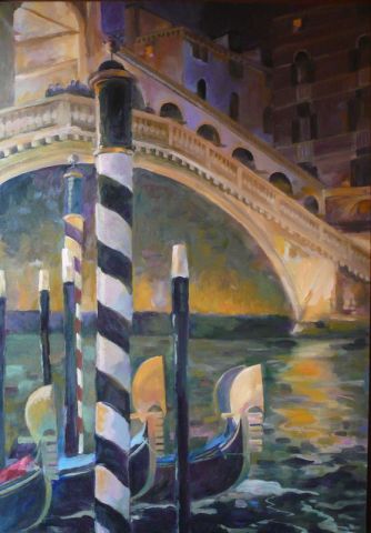 pont du rialto - Peinture - Mario BAROCAS