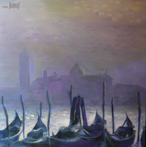 L'artiste Mario BAROCAS - Venise de nuit