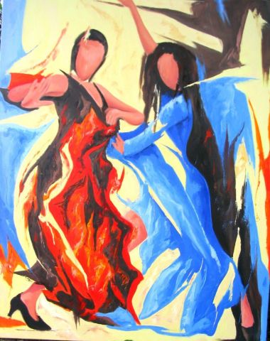 Flamenco - Peinture - Jean-Luc LOPEZ