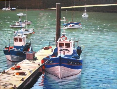 Petit  port de Douarnenez - Peinture - DESNOYERS
