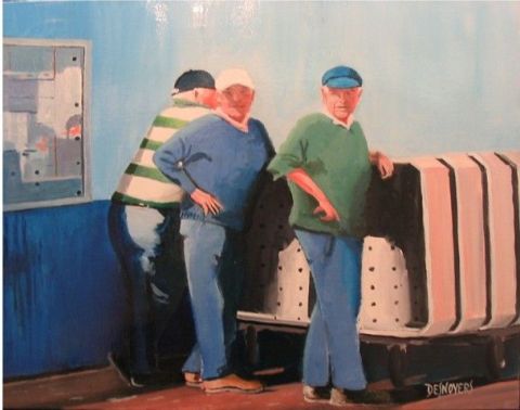 Les tois anciens - Peinture - DESNOYERS