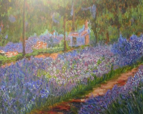 le jardin de Monet - Peinture - Nicole Lelievre