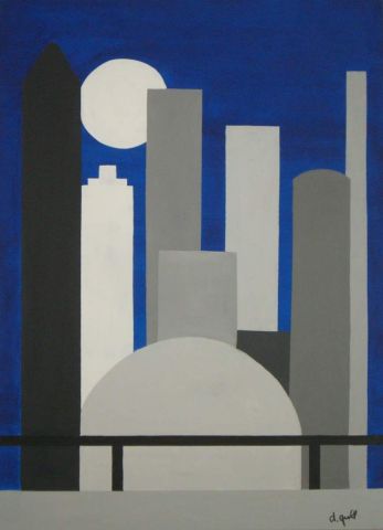 Clair de Lune  a Buenos Aires - Peinture - DANIEL GROLL