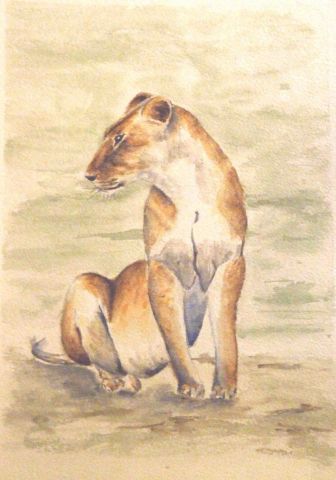 hyene - Peinture - guyjean
