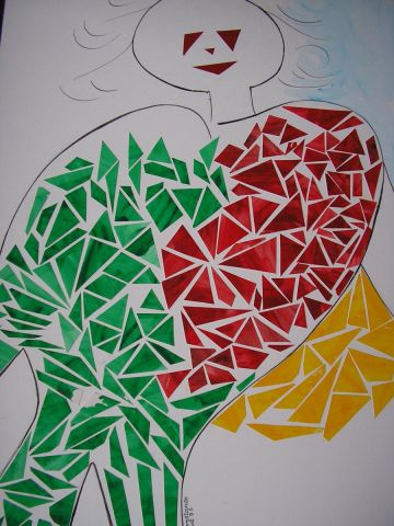 COEUR MOSAIQUE - Peinture - GHIS