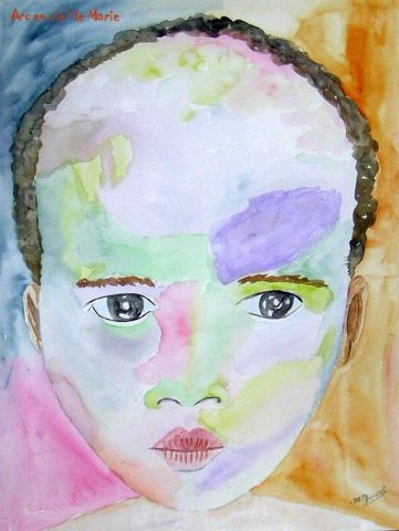 Enfant multicolor - Peinture - arcencieldeMarie