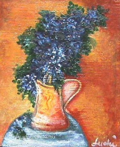 Lilas  en bouquet - Peinture - Lucki